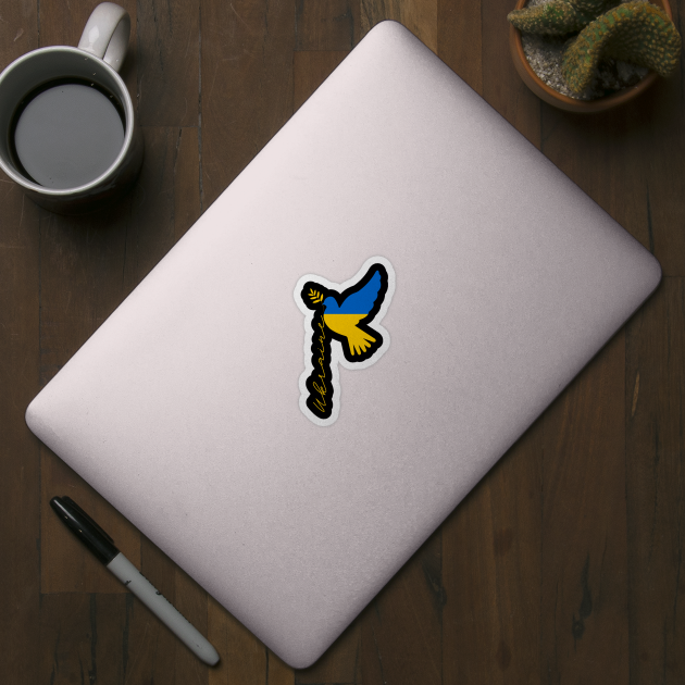 Dove Of Peace I Stand With Ukraine by Creatifly Graphic Tees